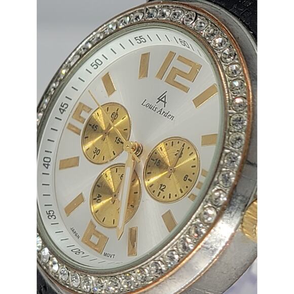Louis Arden All Stainless Steel Chronograph Quartz Mens Watch - Picture 1 of 8